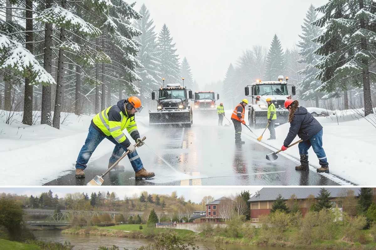 Traction Control Treatment in Tukwila, King County, WA - Traction control treatment runs throughout winter, with peak demand during freeze-thaw mornings from December to February.