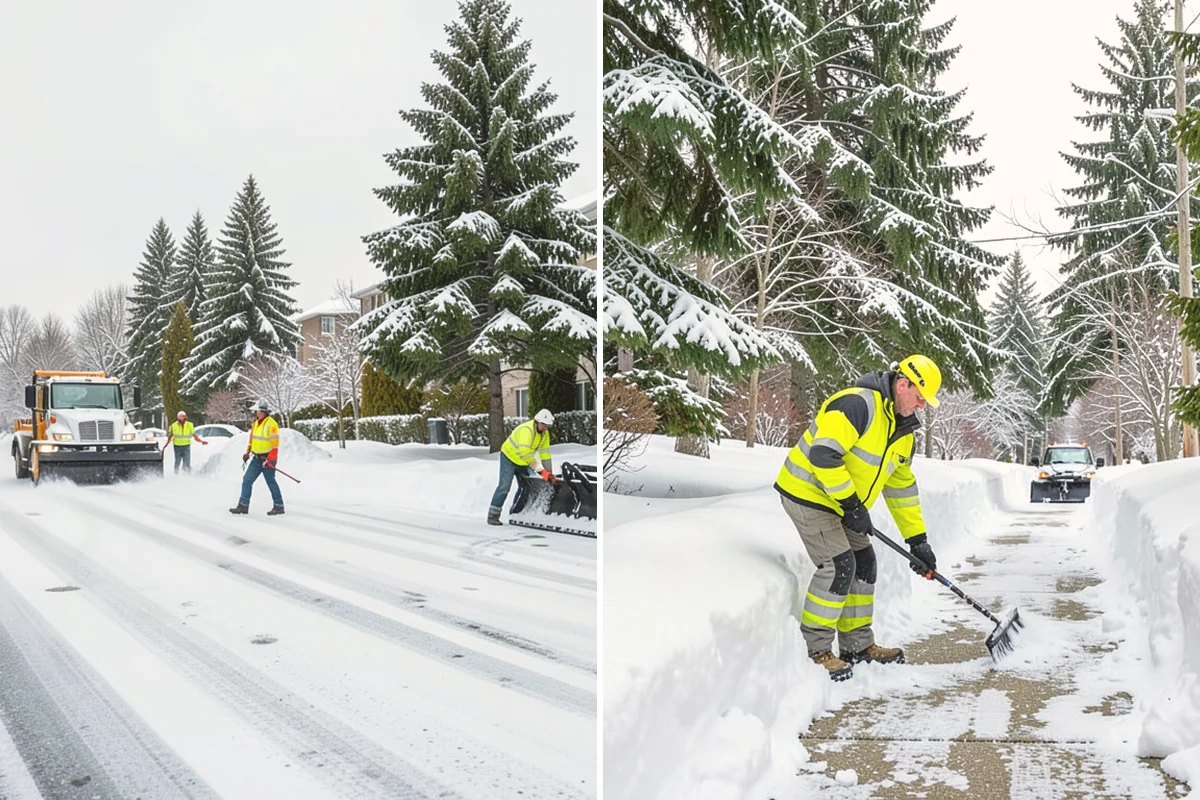 Tractor Snow Removal in Algona, King County, WA - Review the route from drive to walkways