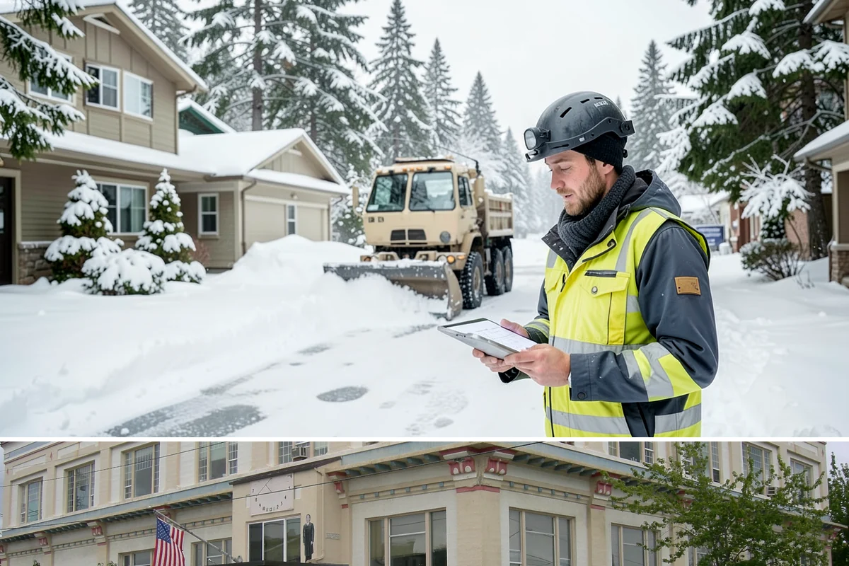 Tractor Snow Removal in Anacortes, Skagit County, WA - Tractor clearing is most in demand for rural properties during the December-to-February snow season.
