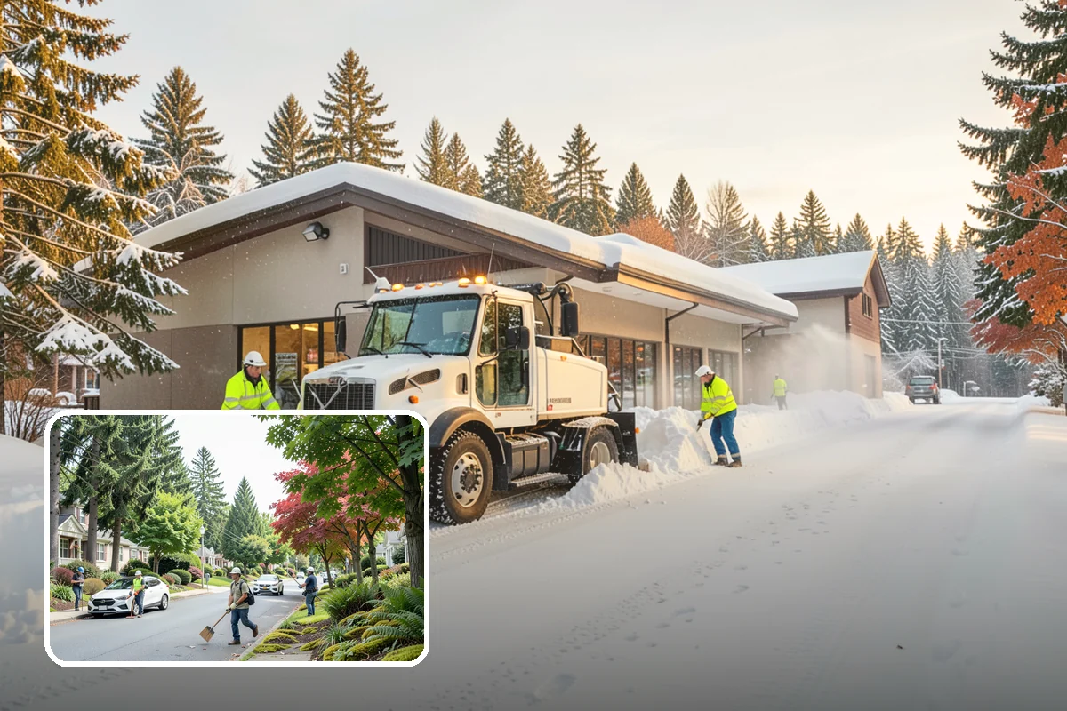 Tractor Snow Removal in Beaux Arts Village, King County, WA - Efficient clearing of long drives and paths