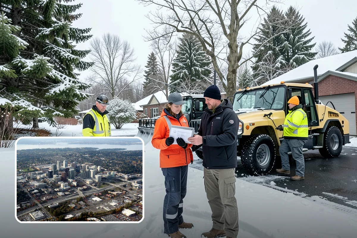 Tractor Snow Removal in Bellevue, King County, WA - Efficient clearing of long drives and paths
