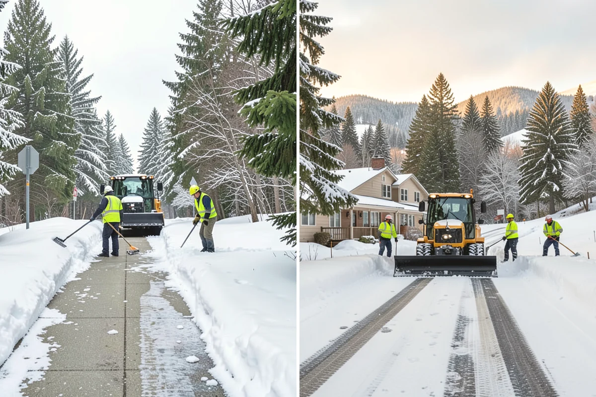 Tractor Snow Removal in Black Diamond, King County, WA - Review the route from drive to walkways