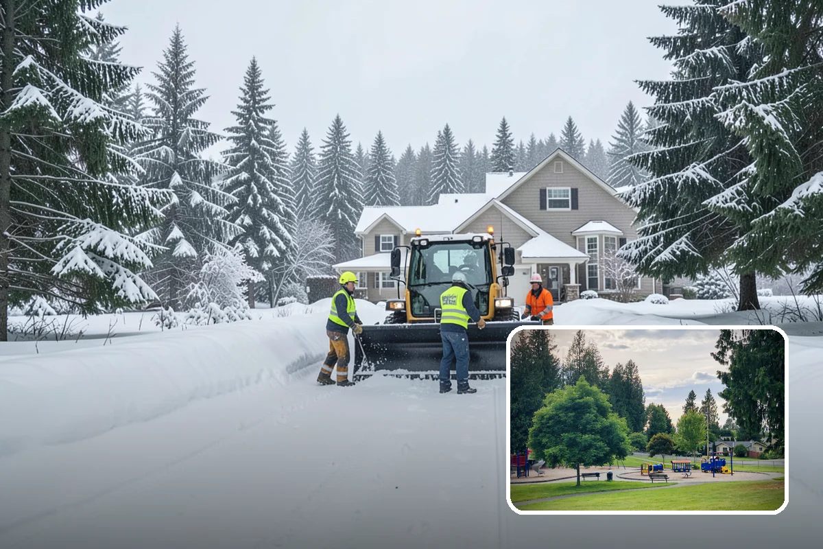Tractor Snow Removal in Bonney Lake, Pierce County, WA - Efficient clearing of long drives and paths
