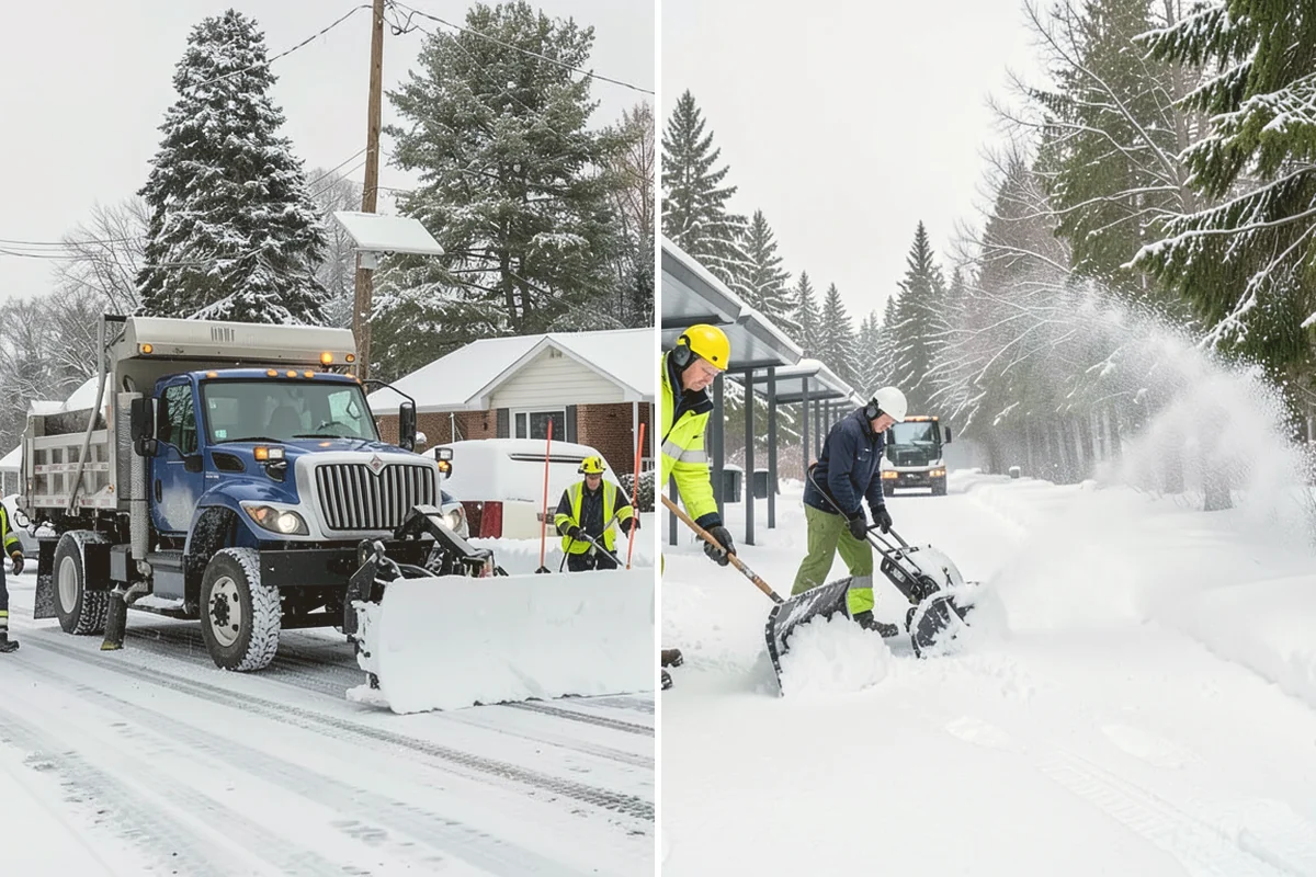 Tractor Snow Removal in Brier, Snohomish County, WA - Review the route from drive to walkways