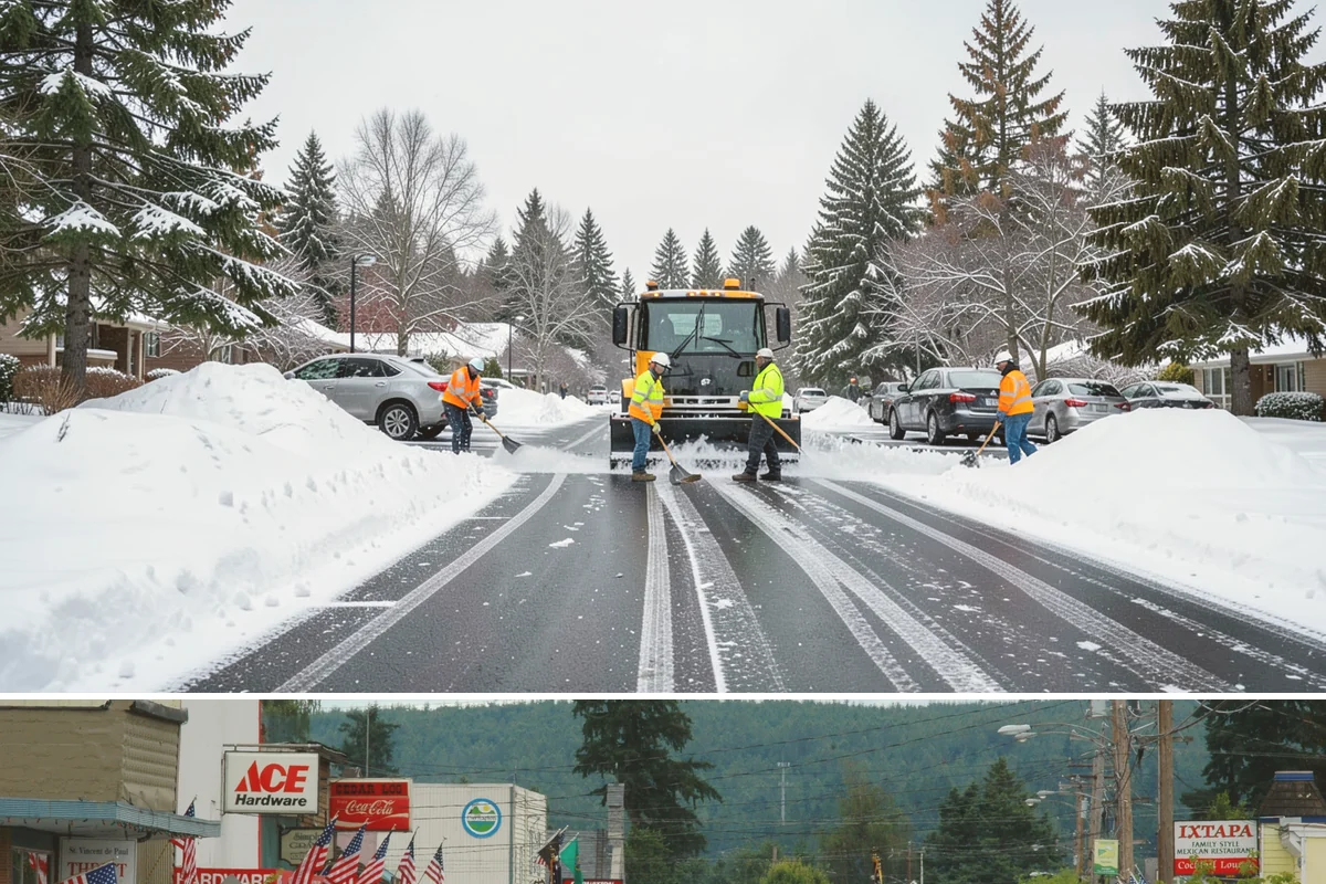 Tractor Snow Removal in Carnation, King County, WA - Tractor clearing is most in demand for rural properties during the December-to-February snow season.
