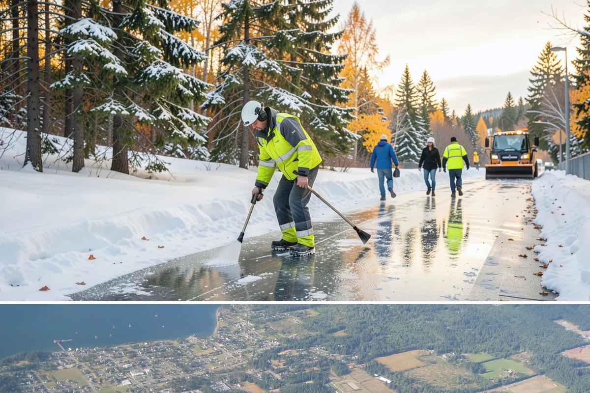 Tractor Snow Removal in Coupeville, Island County, WA - Tractor clearing is most in demand for rural properties during the December-to-February snow season.