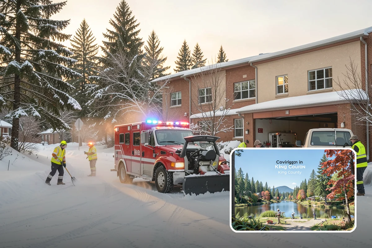 Tractor Snow Removal in Covington, King County, WA - Efficient clearing of long drives and paths