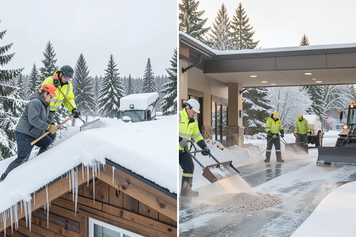 Tractor Snow Removal in Darrington, Snohomish County, WA - Review the route from drive to walkways