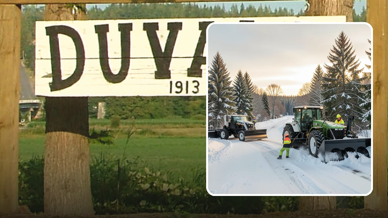 Tractor Snow Removal in Duvall, King County, WA - Our tractors with front blades and blowers clear long drives, rural properties, and expansive walkways.
