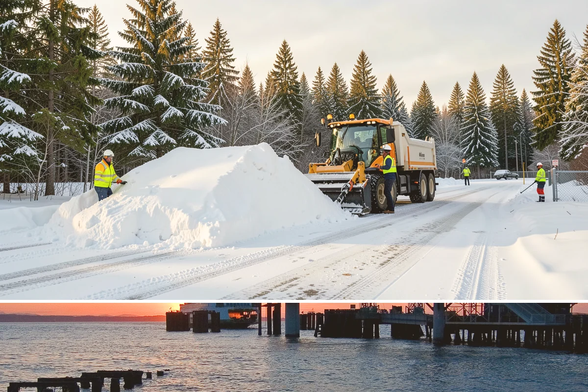Tractor Snow Removal in Edmonds, Snohomish County, WA - Tractor clearing is most in demand for rural properties during the December-to-February snow season.