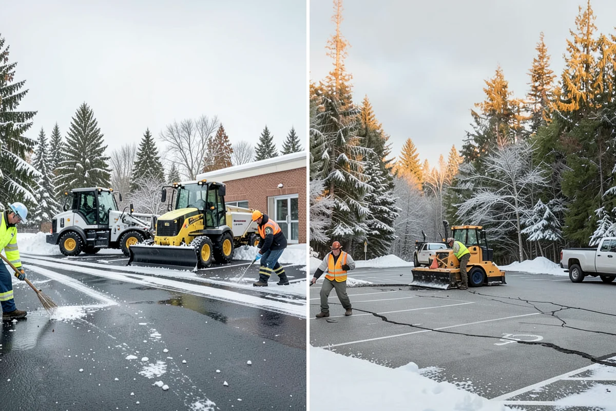 Tractor Snow Removal in Federal Way, King County, WA - Review the route from drive to walkways