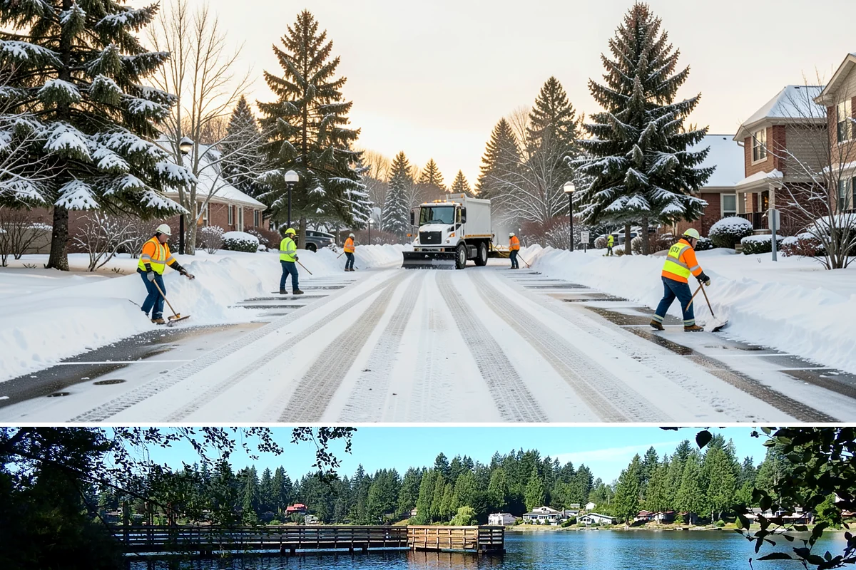 Tractor Snow Removal in Federal Way, King County, WA - Tractor clearing is most in demand for rural properties during the December-to-February snow season.