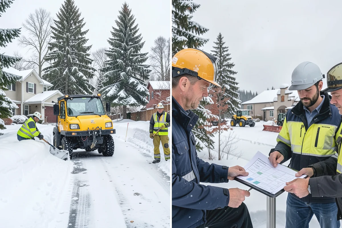 Tractor Snow Removal in Gold Bar, Snohomish County, WA - Review the route from drive to walkways
