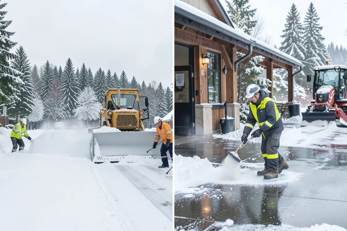 Tractor Snow Removal in Hamilton, Skagit County, WA - Review the route from drive to walkways