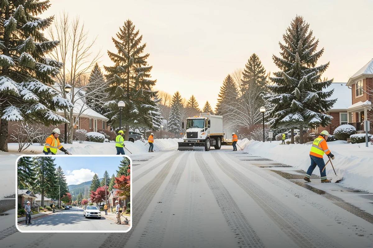 Tractor Snow Removal in Hunts Point, King County, WA - Efficient clearing of long drives and paths