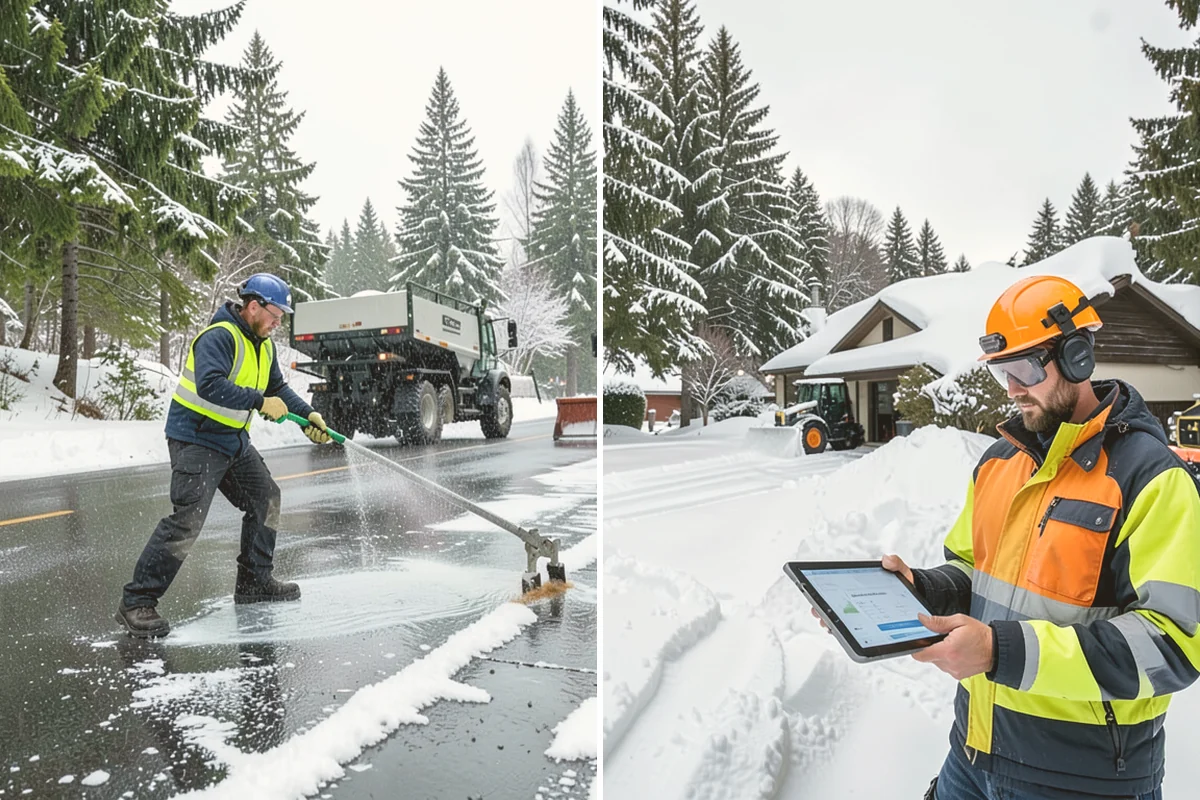 Tractor Snow Removal in Index, Snohomish County, WA - Review the route from drive to walkways