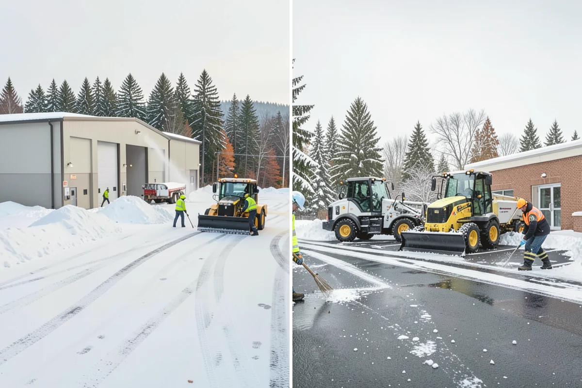 Tractor Snow Removal in Issaquah, King County, WA - Review the route from drive to walkways