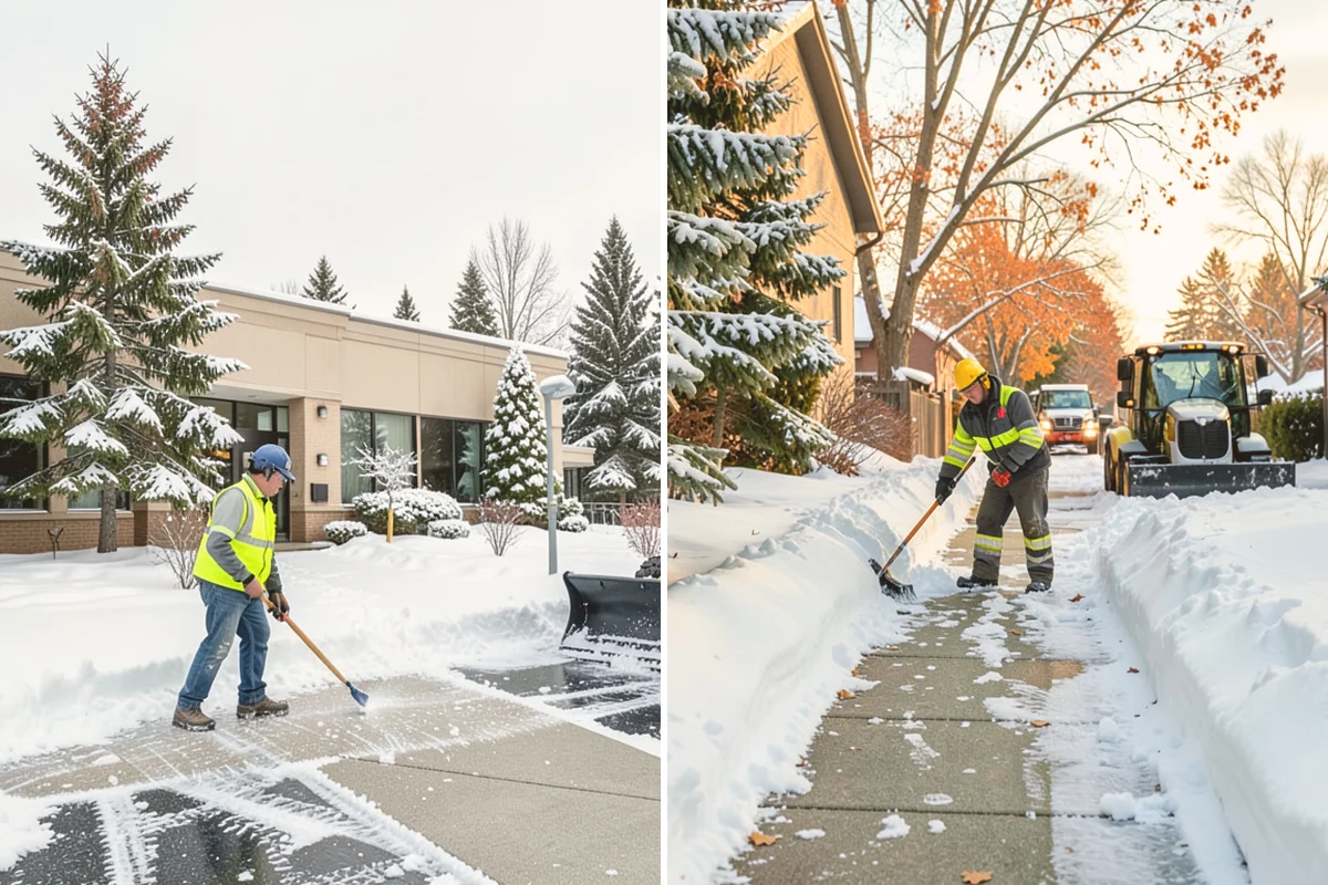 Tractor Snow Removal in Kirkland, King County, WA - Review the route from drive to walkways