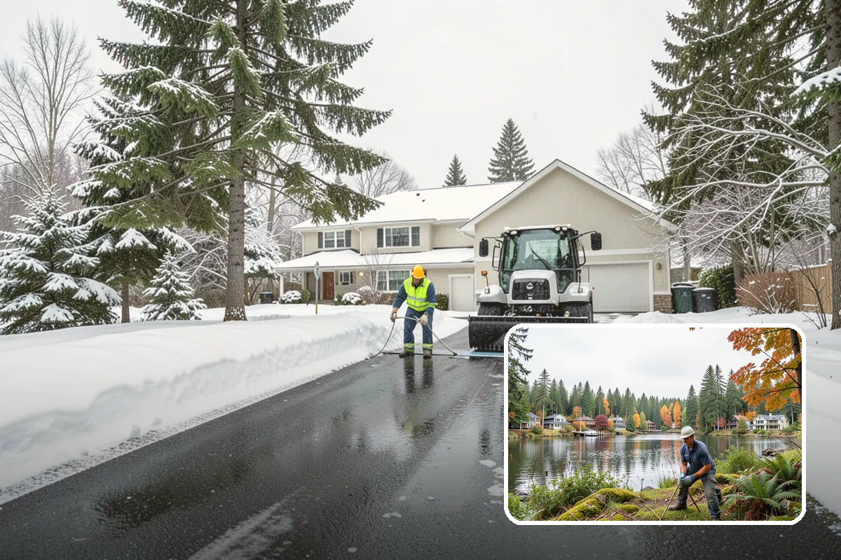 Tractor Snow Removal in La Conner, Skagit County, WA - Efficient clearing of long drives and paths