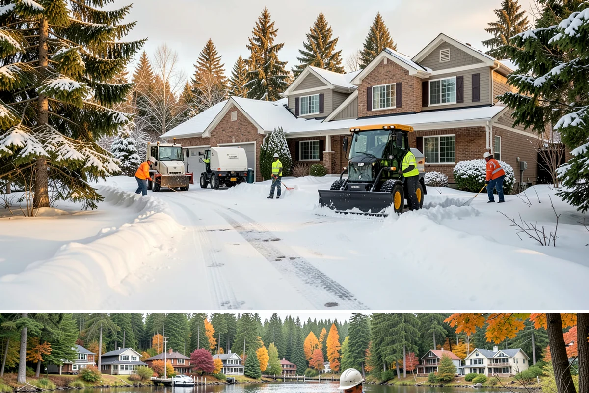 Tractor Snow Removal in La Conner, Skagit County, WA - Tractor clearing is most in demand for rural properties during the December-to-February snow season.
