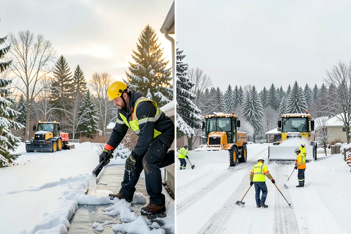 Tractor Snow Removal in Lake Forest Park, King County, WA - Review the route from drive to walkways