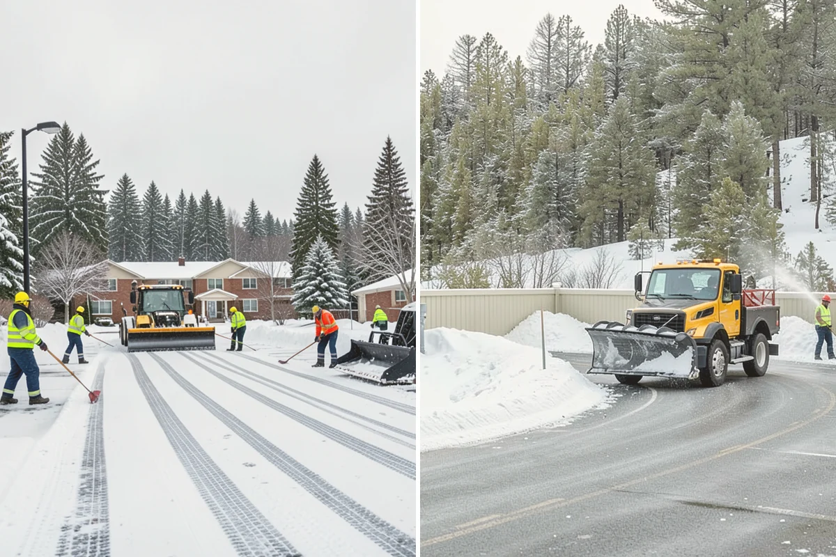 Tractor Snow Removal in Langley, Island County, WA - Review the route from drive to walkways