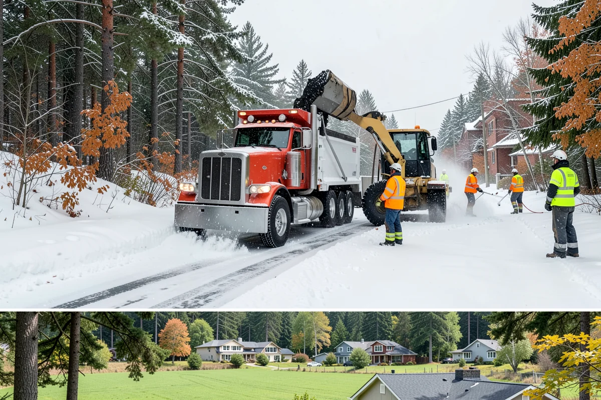 Tractor Snow Removal in Lyman, Skagit County, WA - Tractor clearing is most in demand for rural properties during the December-to-February snow season.