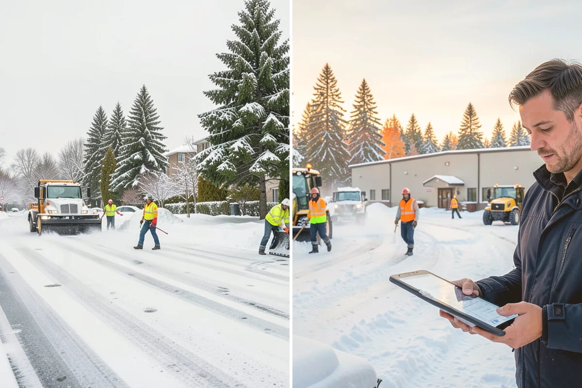 Tractor Snow Removal in Lynnwood, Snohomish County, WA - Review the route from drive to walkways