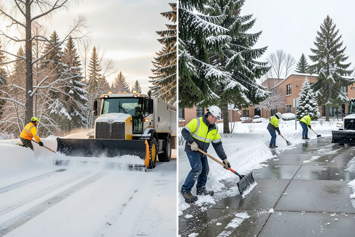 Tractor Snow Removal in Maple Valley, King County, WA - Review the route from drive to walkways