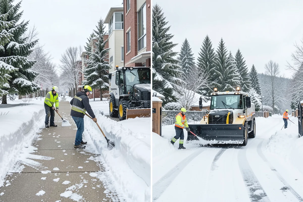 Tractor Snow Removal in Marysville, Snohomish County, WA - Review the route from drive to walkways