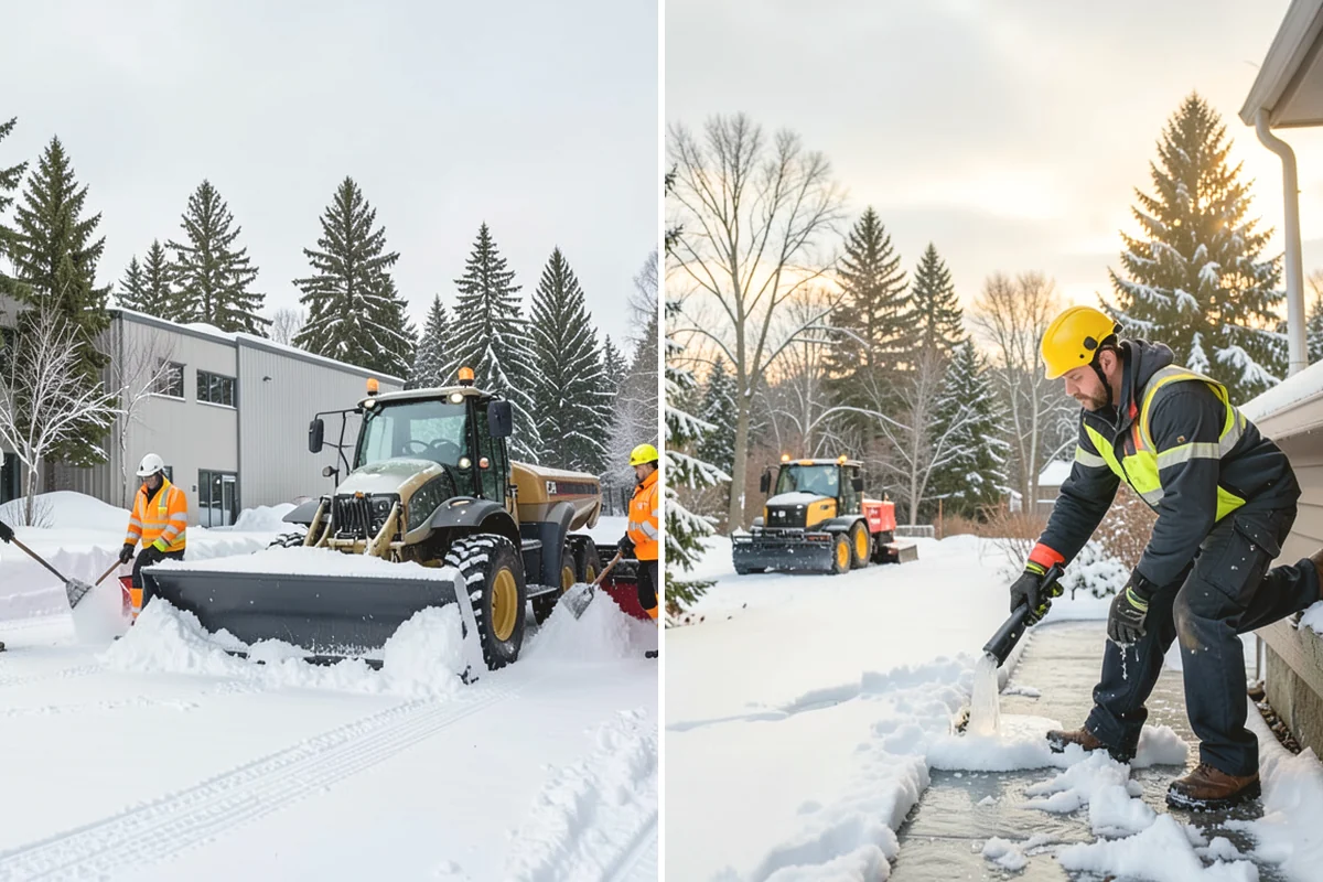 Tractor Snow Removal in Mill Creek, Snohomish County, WA - Review the route from drive to walkways