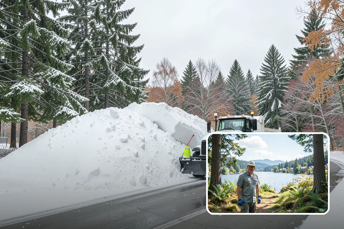 Tractor Snow Removal in Milton, King County, WA - Efficient clearing of long drives and paths