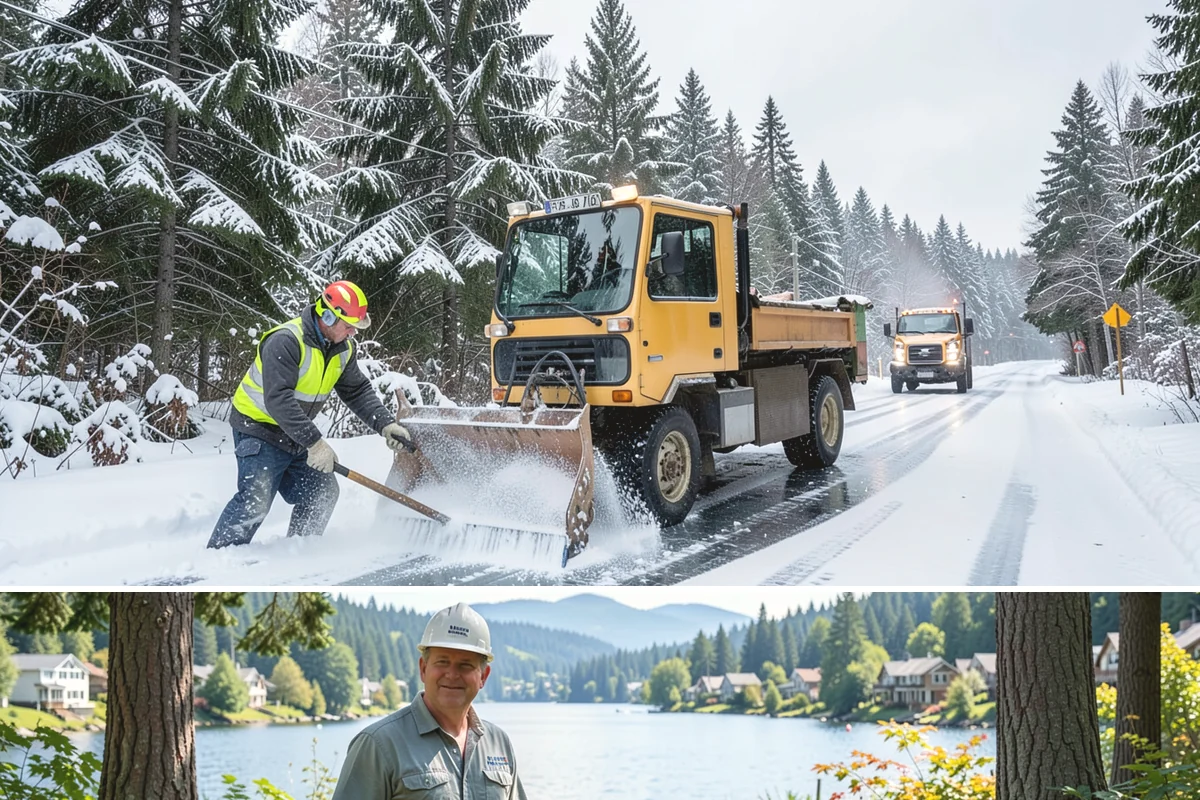 Tractor Snow Removal in Milton, King County, WA - Tractor clearing is most in demand for rural properties during the December-to-February snow season.