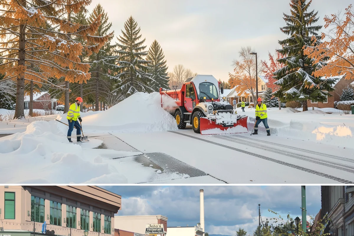 Tractor Snow Removal in Monroe, Snohomish County, WA - Tractor clearing is most in demand for rural properties during the December-to-February snow season.