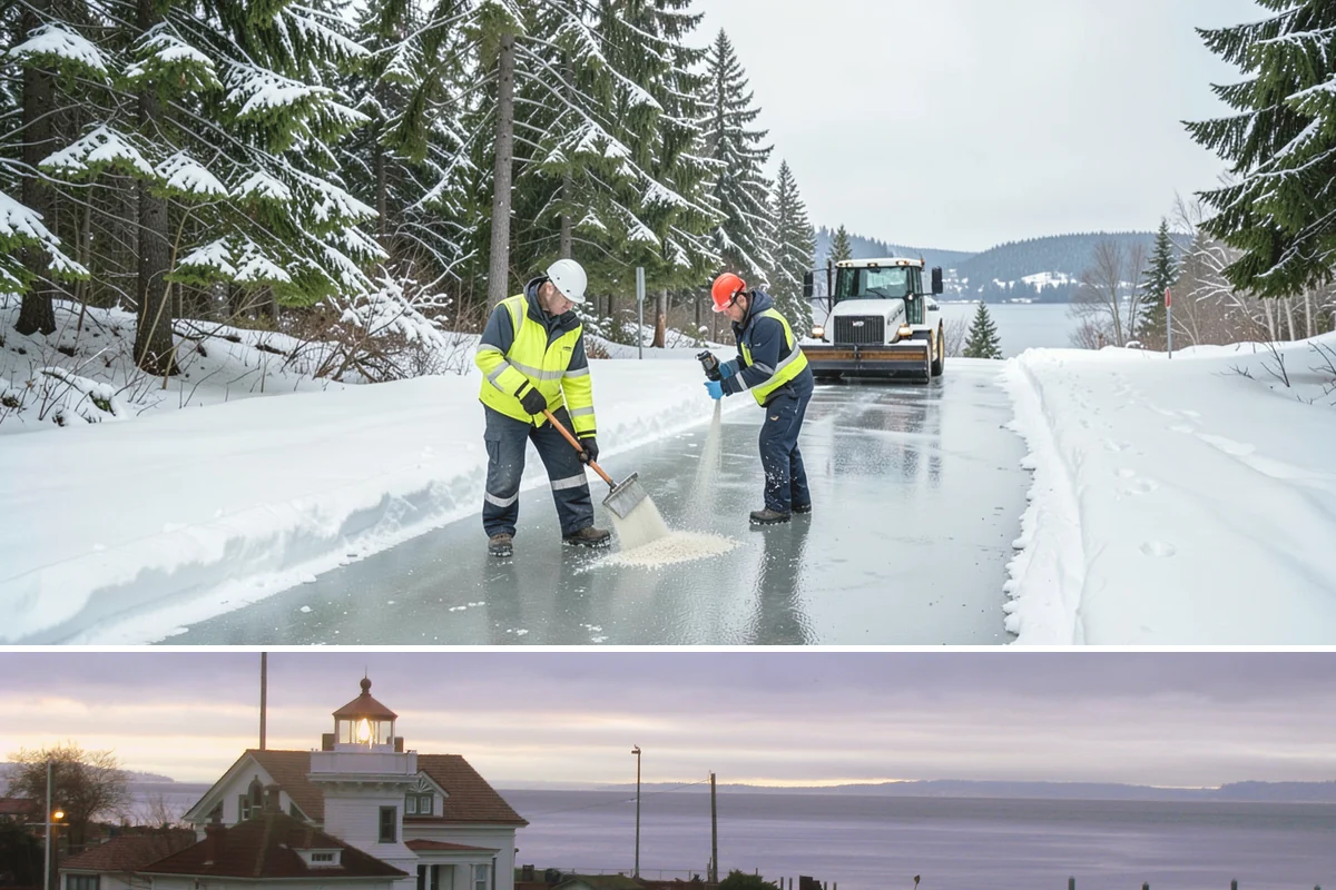Tractor Snow Removal in Mukilteo, Snohomish County, WA - Tractor clearing is most in demand for rural properties during the December-to-February snow season.