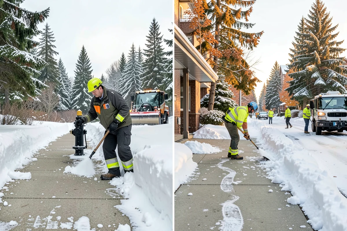 Tractor Snow Removal in Normandy Park, King County, WA - Review the route from drive to walkways