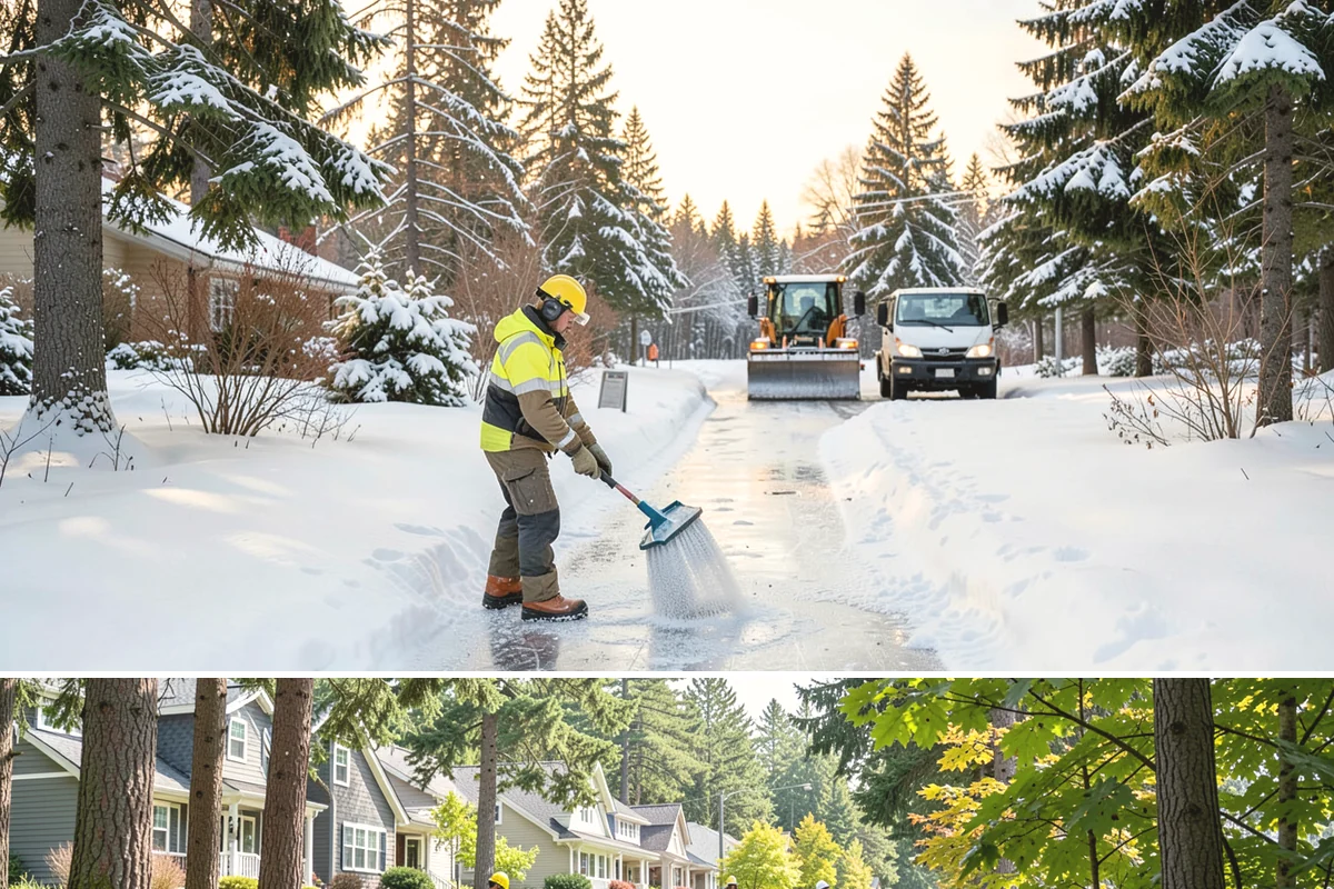 Tractor Snow Removal in Normandy Park, King County, WA - Tractor clearing is most in demand for rural properties during the December-to-February snow season.