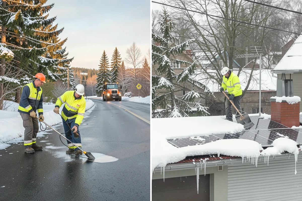 Tractor Snow Removal in North Bend, King County, WA - Review the route from drive to walkways