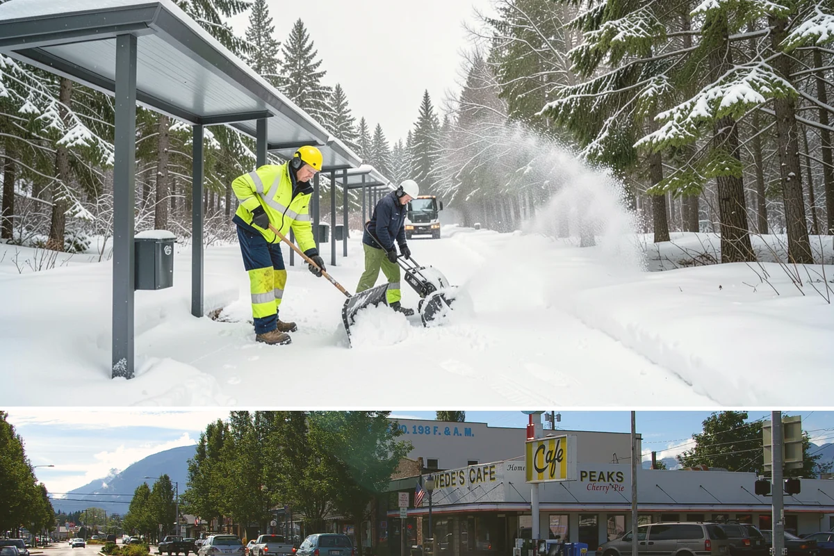 Tractor Snow Removal in North Bend, King County, WA - Tractor clearing is most in demand for rural properties during the December-to-February snow season.