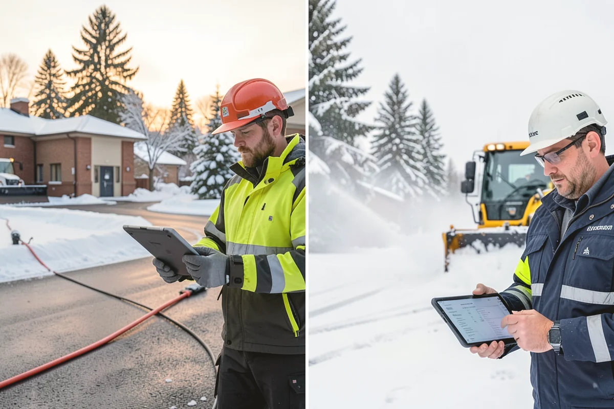 Tractor Snow Removal in Oak Harbor, Island County, WA - Review the route from drive to walkways