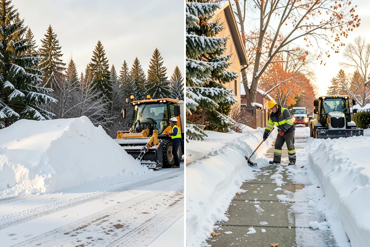 Tractor Snow Removal in Pacific, King County, WA - Review the route from drive to walkways