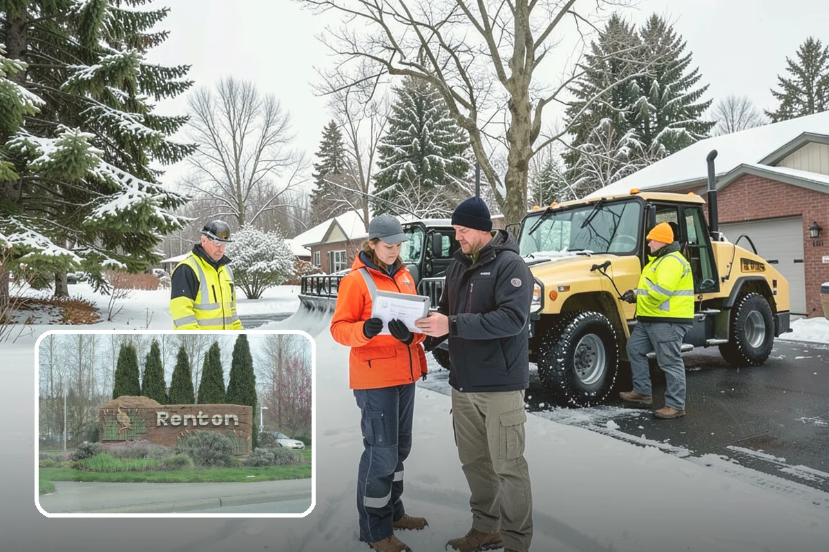 Tractor Snow Removal in Renton, King County, WA - Efficient clearing of long drives and paths