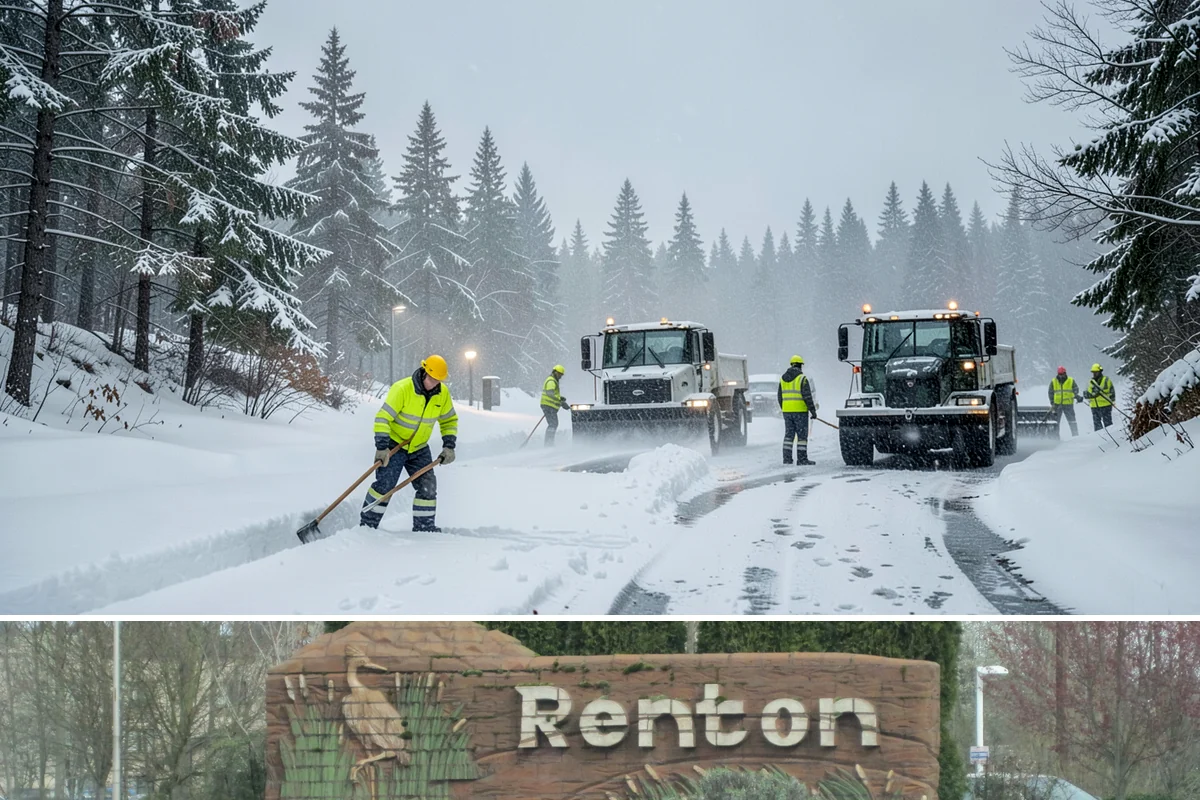 Tractor Snow Removal in Renton, King County, WA - Tractor clearing is most in demand for rural properties during the December-to-February snow season.