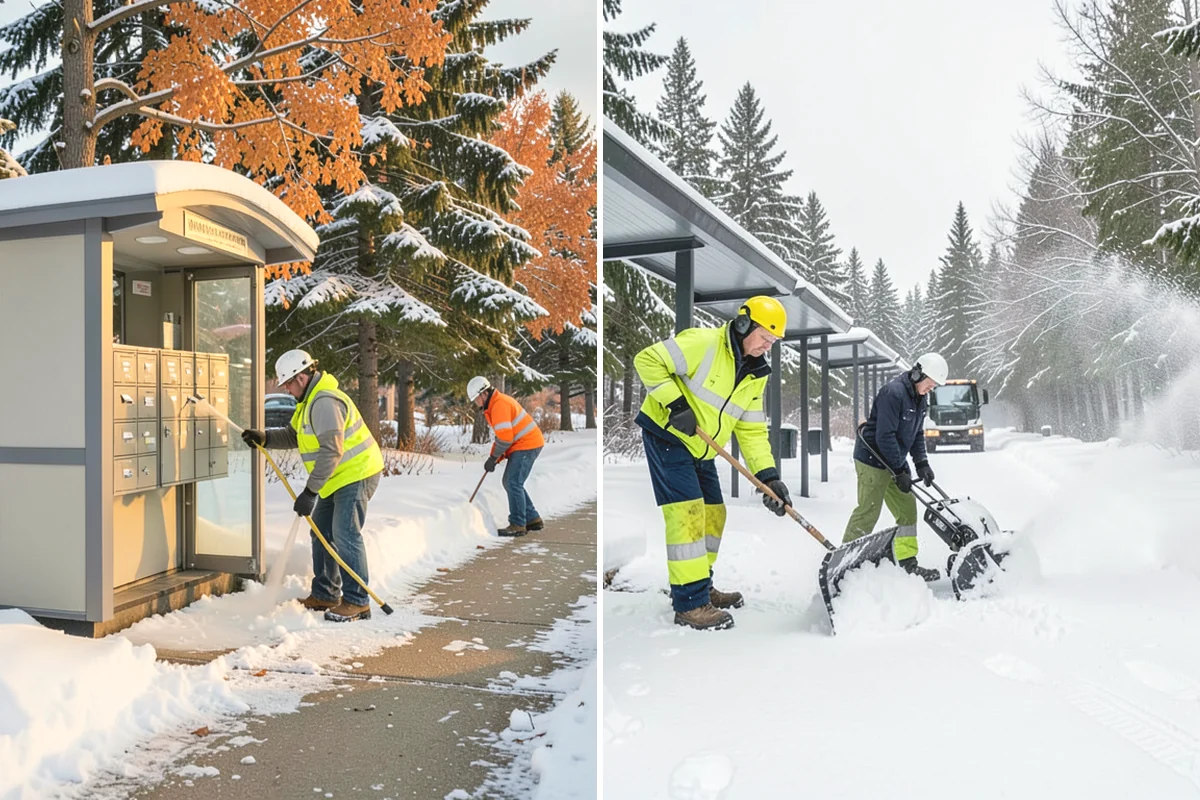 Tractor Snow Removal in Ruston, Pierce County, WA - Review the route from drive to walkways