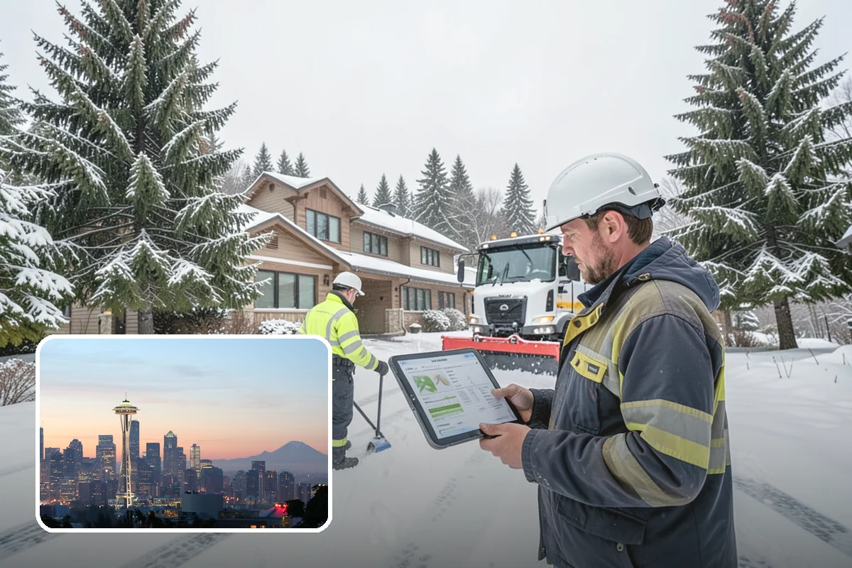 Tractor Snow Removal in Seattle, King County, WA - Efficient clearing of long drives and paths