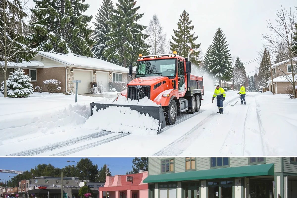 Tractor Snow Removal in Snoqualmie, King County, WA - Tractor clearing is most in demand for rural properties during the December-to-February snow season.