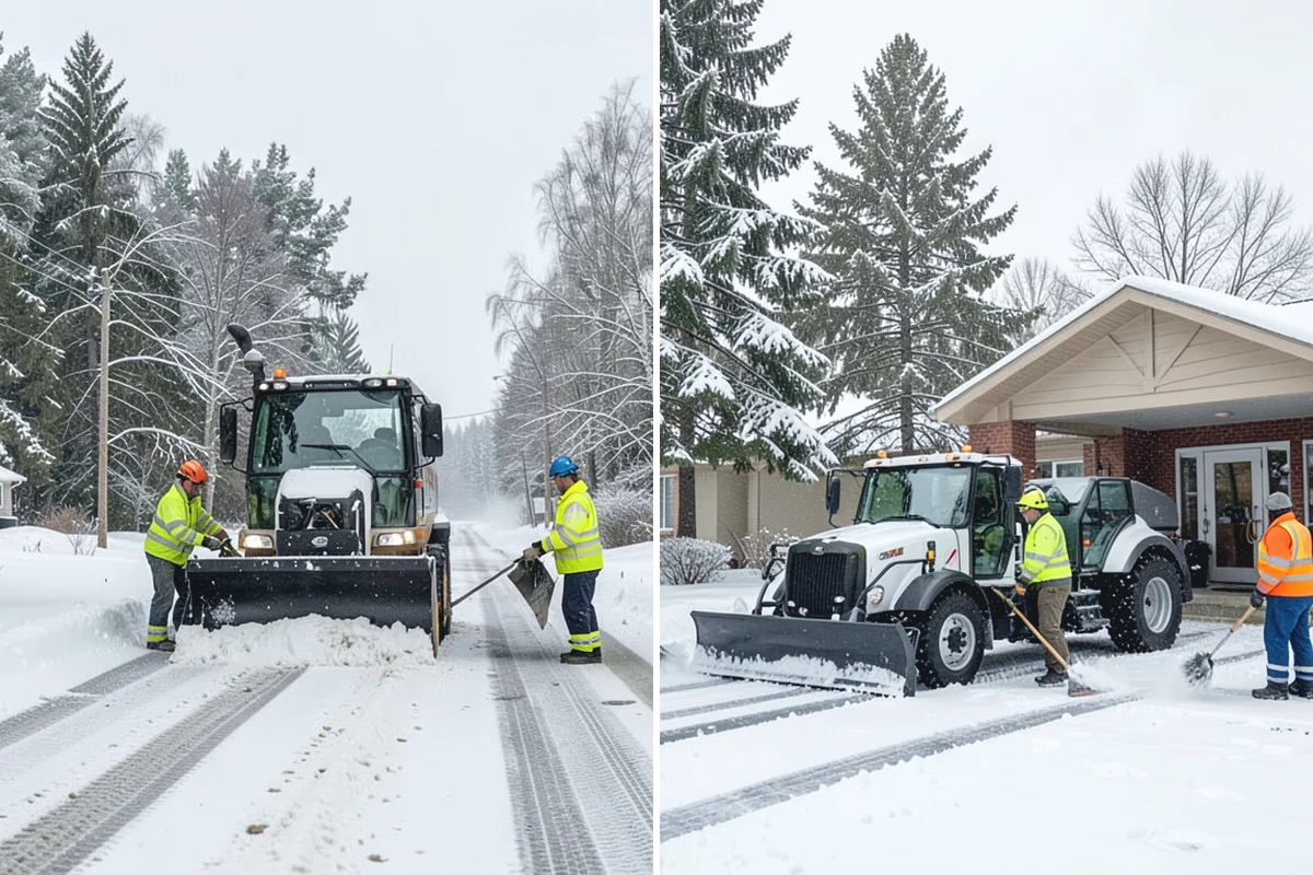 Tractor Snow Removal in Sumner, Pierce County, WA - Review the route from drive to walkways