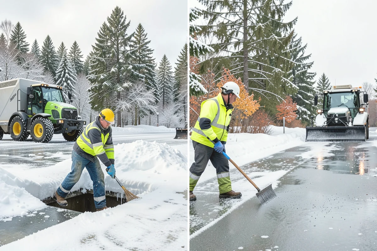 Tractor Snow Removal in Tacoma, Pierce County, WA - Review the route from drive to walkways