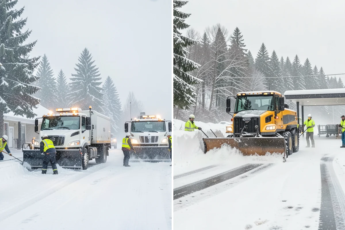 Tractor Snow Removal in Tukwila, King County, WA - Review the route from drive to walkways