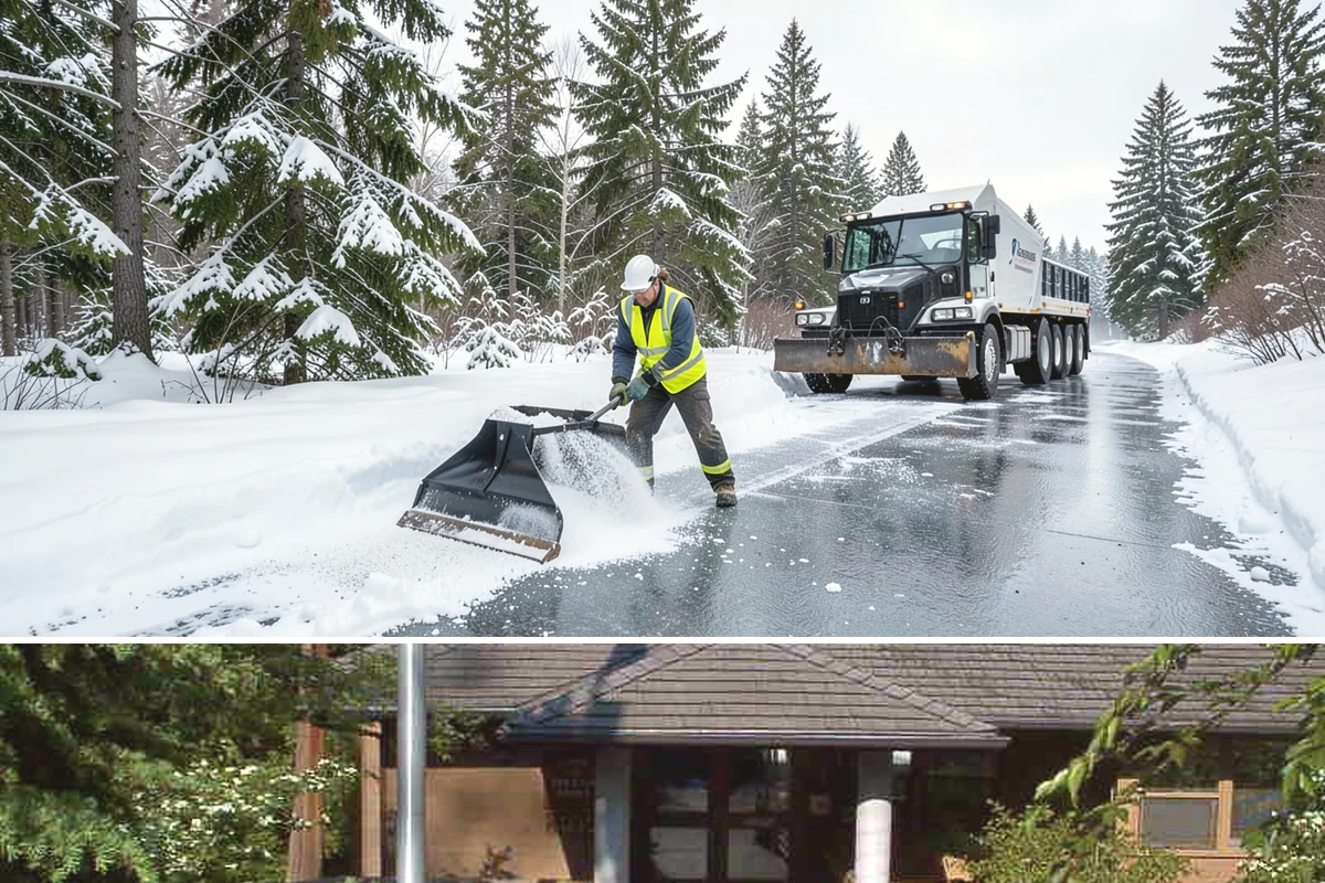 Tractor Snow Removal in Yarrow Point, King County, WA - Tractor clearing is most in demand for rural properties during the December-to-February snow season.